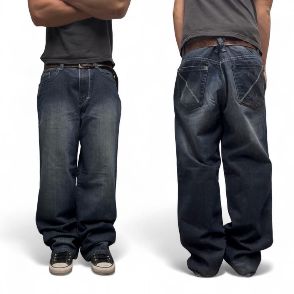 Enyce Men's Blue and Navy Jeans